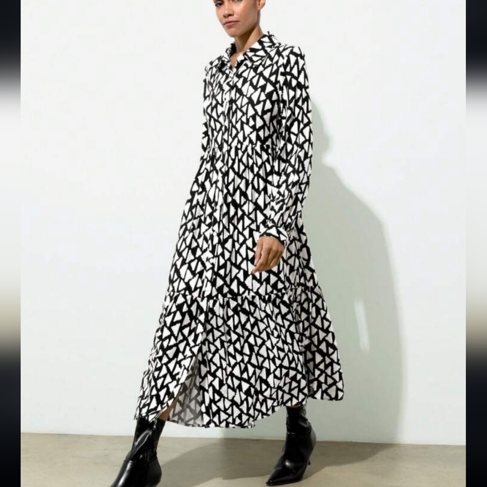 New! Rachel Zoe Abstract Print Maxi Dress